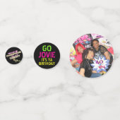 Shorty's 40|Retro Hip Hop Birthday Photo Confetti (Voorkanten)