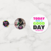 Shorty's 40|Retro Hip Hop Birthday Photo Confetti (Achterkanten)