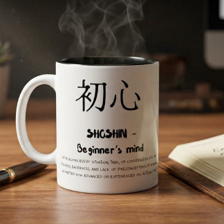 Shoshin Japanse Filosofie Mindfulness Cadeau Tweekleurige Koffiemok