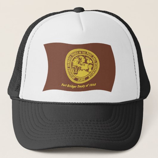 Shoshone Bannock Stammen Vlag Hoed Trucker Pet (Voorkant)