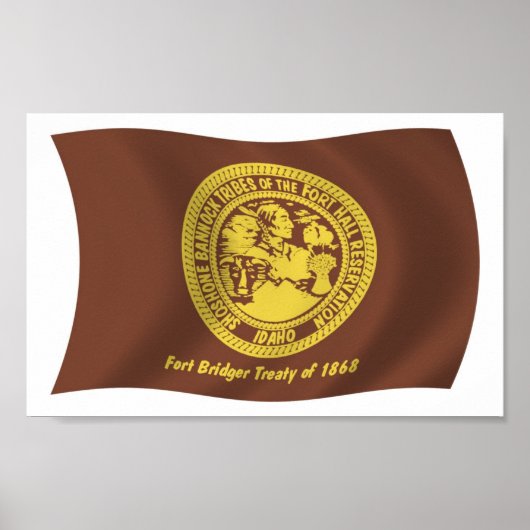 Shoshone Bannock Stammen Vlag Poster Print (Voorkant)