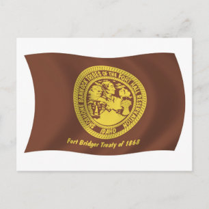 Shoshone Bannock Stammen Vlag Postkaart