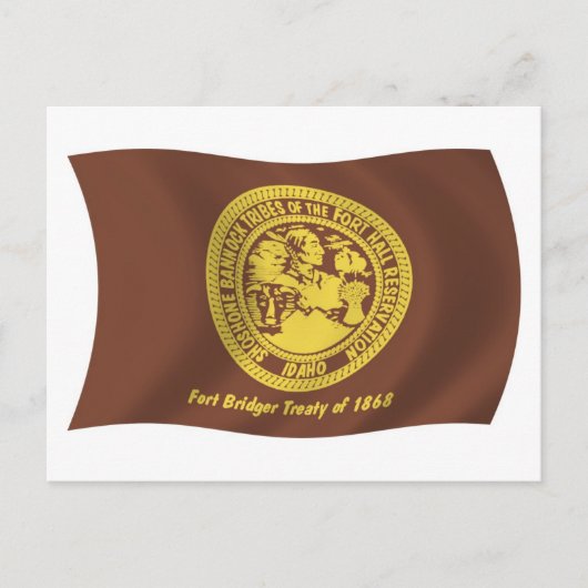 Shoshone Bannock Stammen Vlag Postkaart (Voorkant)