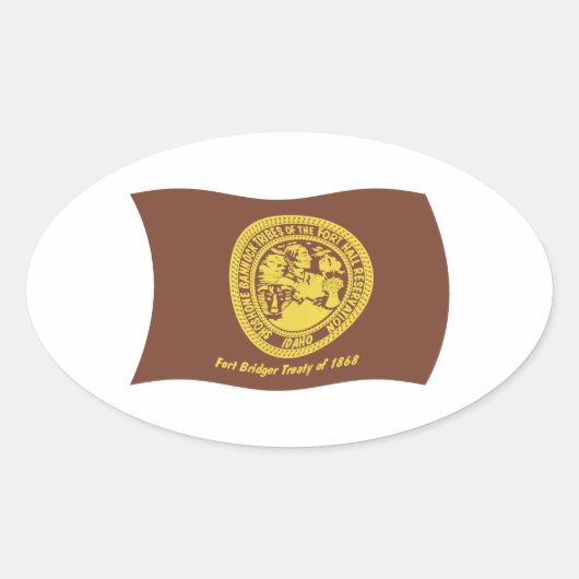 Shoshone Bannock Stammen Vlag Sticker (Voorkant)