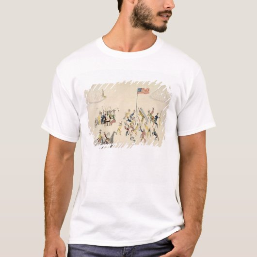 Shoshone-dans wordt alleen door mannen (biggen) ge t-shirt (Voorkant)