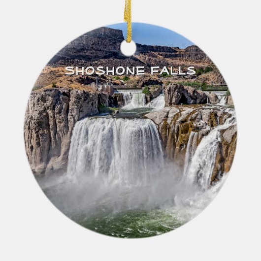 Shoshone Falls, ID Keramisch Ornament (Achterkant)