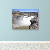 Shoshone Falls in de Snake River in Twin Falls, Canvas Afdruk (Insitu (Houten vloer))