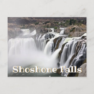 Shoshone Falls Lange Belichting Waterval Foto Briefkaart
