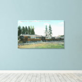 Shoshone Flyer Train off to Spokane Canvas Afdruk (Insitu (Houten vloer))