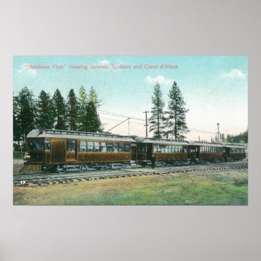 Shoshone Flyer Train off to Spokane Poster (Voorkant)