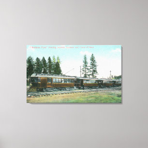 Shoshone Flyer-trein naar Spokane Canvas Afdruk