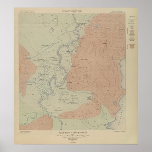 Shoshone Geyser Basin Poster (Voorkant)