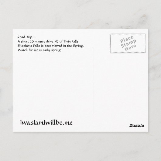 Shoshone Herfsten Idaho Briefkaart (Achterkant)