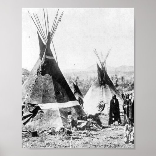 Shoshone Indians met Tipis Poster (Voorkant)