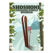 Shoshone National Forest Ski-reisposter Foto Afdruk (Voorkant)