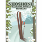 Shoshone National Forest Ski-reisposter Sticker (Voorkant)