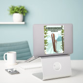 Shoshone National Forest Ski-reisposter Sticker (Laptop op bureau)