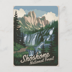 Shoshone National Forest vintage Briefkaart