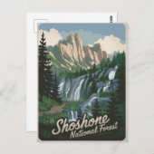 Shoshone National Forest vintage Briefkaart (Voorkant / Achterkant)