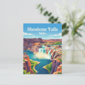 Shoshone-watervallen Idaho Briefkaart (Staand voorkant)