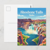 Shoshone-watervallen Idaho Briefkaart (Voorkant / Achterkant)