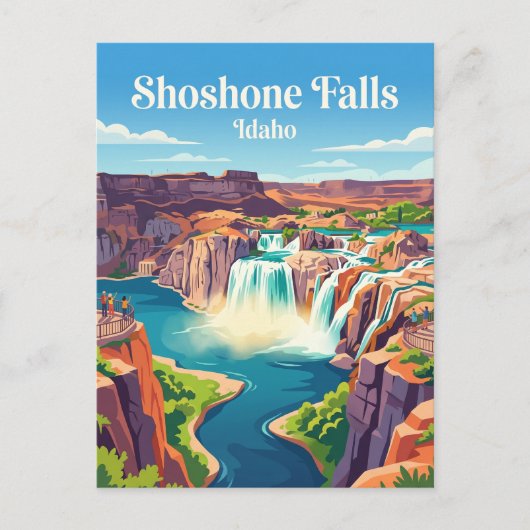 Shoshone-watervallen Idaho Briefkaart (Voorkant)