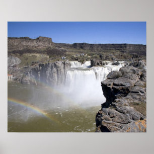 Shoshone-watervallen in de Snake River in Twin Fal Poster