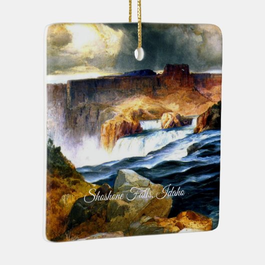 Shoshone-watervallen, Snake River, Idaho Keramisch Ornament (Rechts)