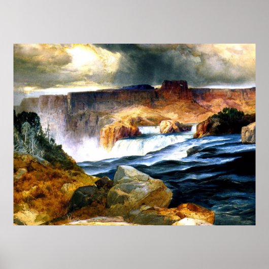 Shoshone-watervallen, Snake River, Idaho Poster (Voorkant)