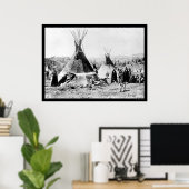 Shoshoni Indian and Skin Tipis 1884 Poster (Thuiskantoor)