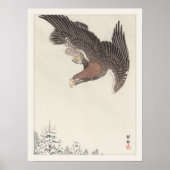 Shoson Ohara Eagle in Snowstorm Japanse Vogelkunst Poster (Voorkant)