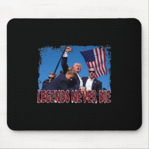 Shot Fist Pumped 2024 Bid voor Trump Legends Never Muismat