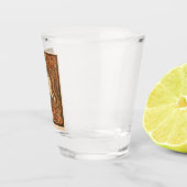 shot glaasje met jugendstill afbeelding glas (Rechts)