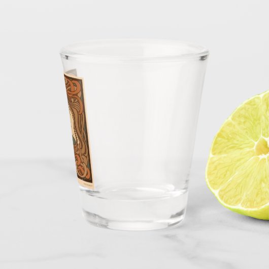 shot glaasje met jugendstill afbeelding shot glas (Rechts)