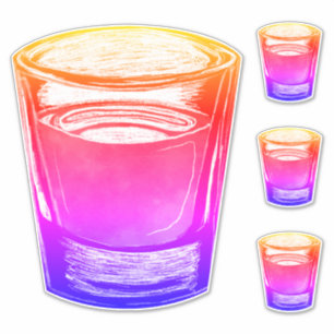 shot glaasjes sticker