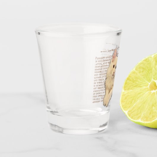 Shot glas - crème Maine Coon kitten (Links)