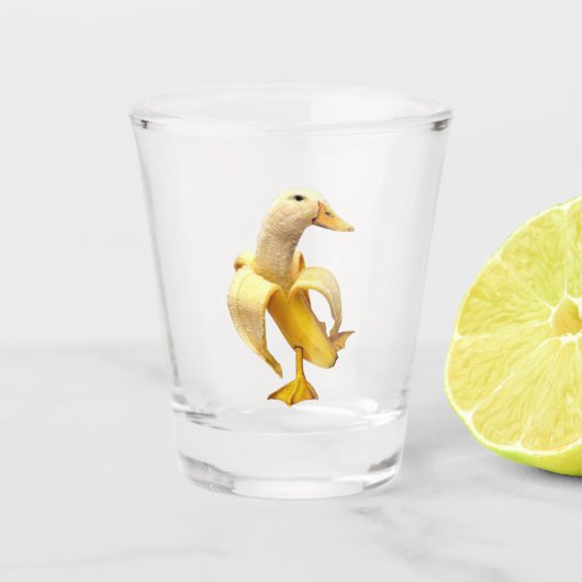 Shot Glass Banana Duck Meme Shot Glas (Voorkant)