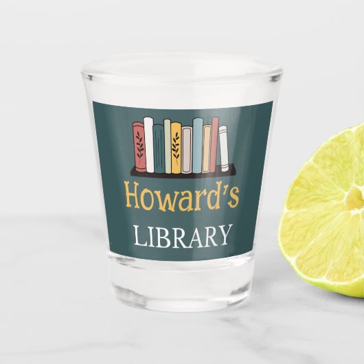 Shot Glass - Bibliotheek - Gepersonaliseerd - Naam Glas (Voorkant)