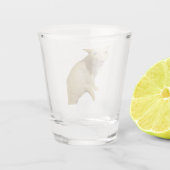 Shot Glass Coughing Cat Meme Glas (Achterkant)