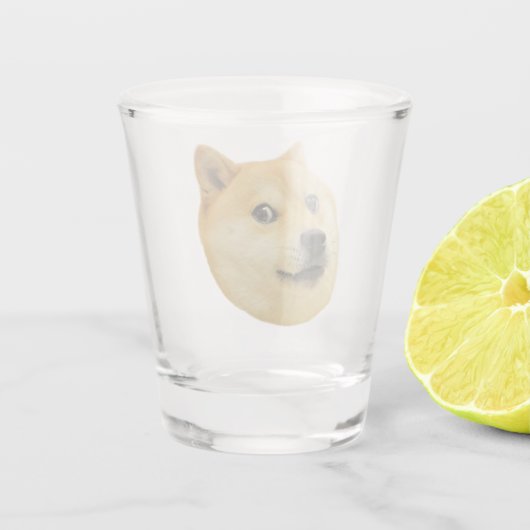 Shot Glass Doge Dog Meme Glas (Achterkant)