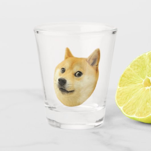 Shot Glass Doge Dog Meme Glas (Voorkant)