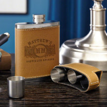 Shot Glass Gift Set met Marquee Hip-kolf