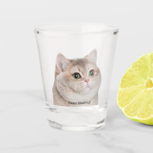 Shot Glass Heavy Breathing Cat Meme Glas