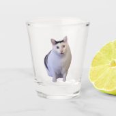 Shot Glass Huh Cat Meme Shot Glas (Voorkant)
