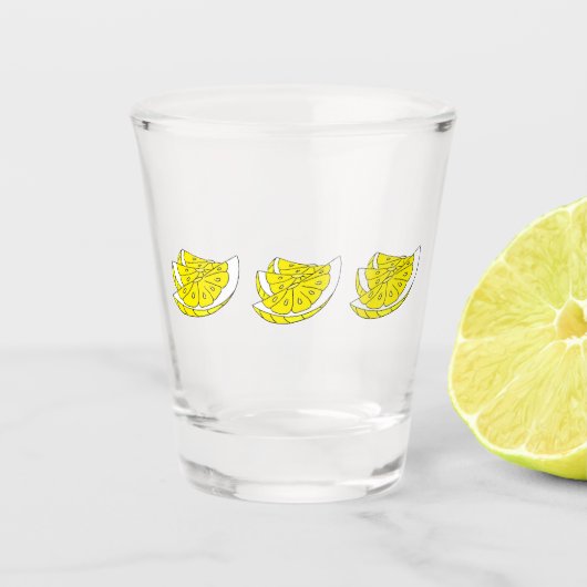 Shot Glass met leuk lemon slice-ontwerp Glas (Voorkant)