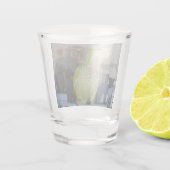 Shot Glass met Quaker Paraket-motief Glas (Achterkant)