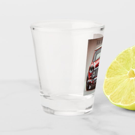 Shot glass Mini Cooper "Mini adventures" Glas (Links)