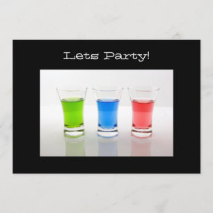 Shot Glass Party-uitnodiging Kaart