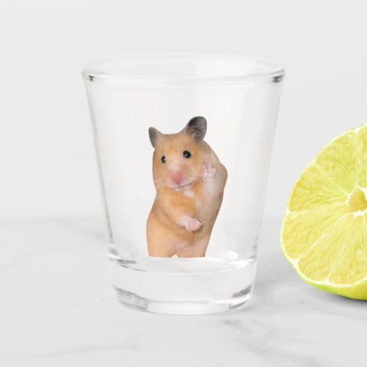 Shot Glass Peace Hamster Meme Glas (Voorkant)