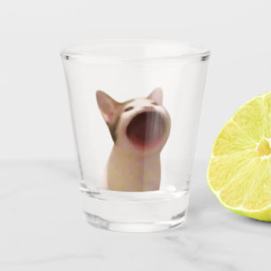 Shot Glass Pop Cat Meme Glas